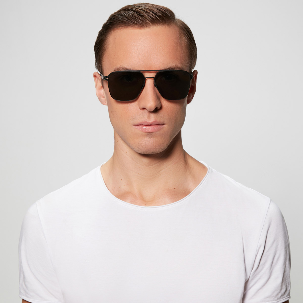 Ic! Berlin MB 03 Black Sunglasses On Male Model