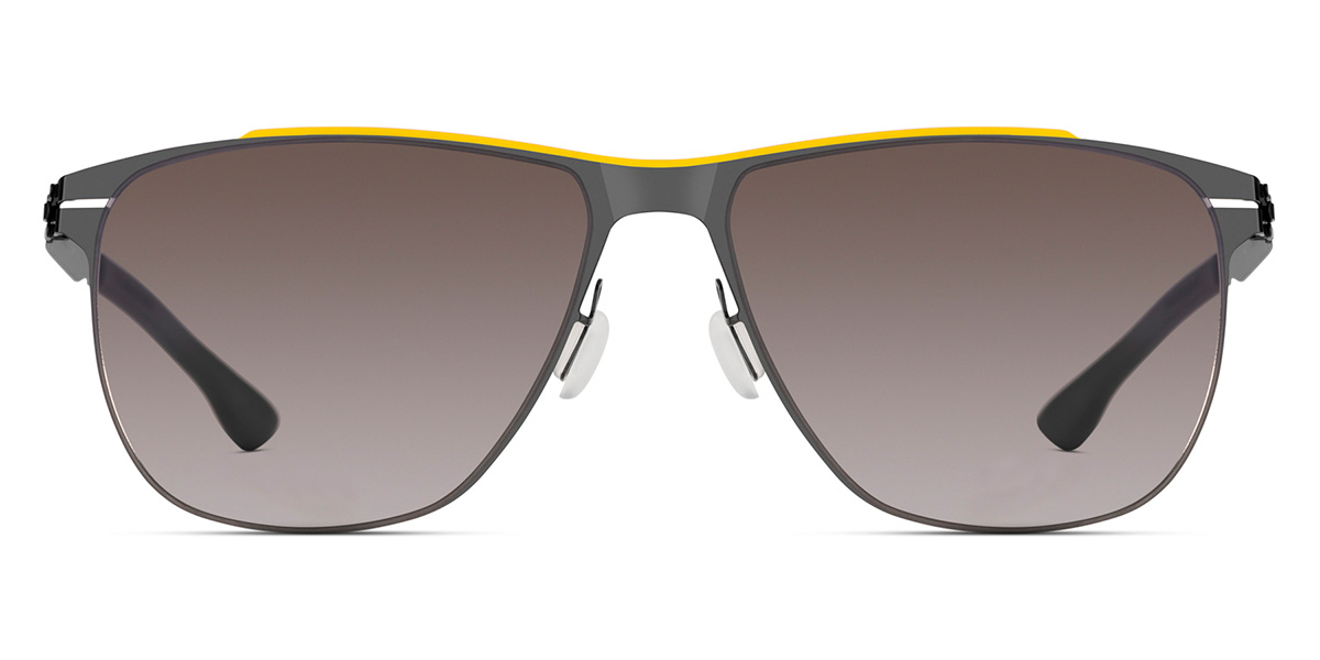 Ic! Berlin MB 05 Yellow Bridge-Gun-Metal Sunglasses Front View