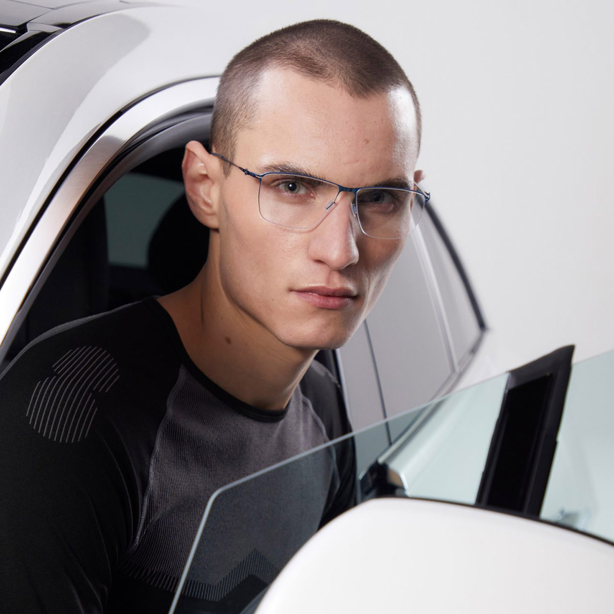 Ic! Berlin MB 07 Electric-Powder-Blue Eyeglasses Lifestyle Shot