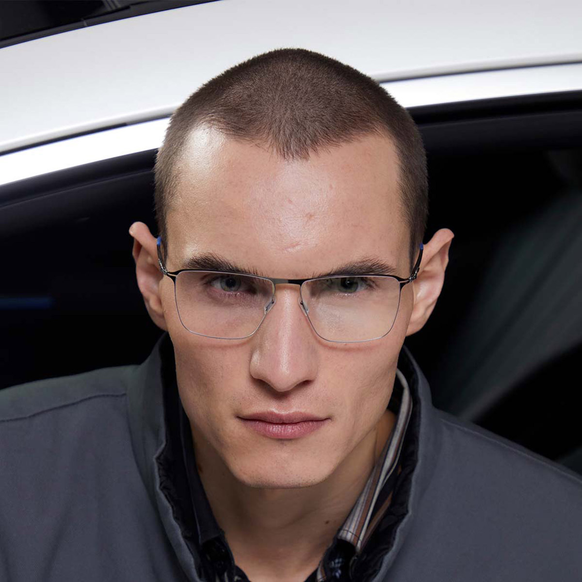 Ic! Berlin MB 08 Gun-Metal Eyeglasses Lifestyle Shot