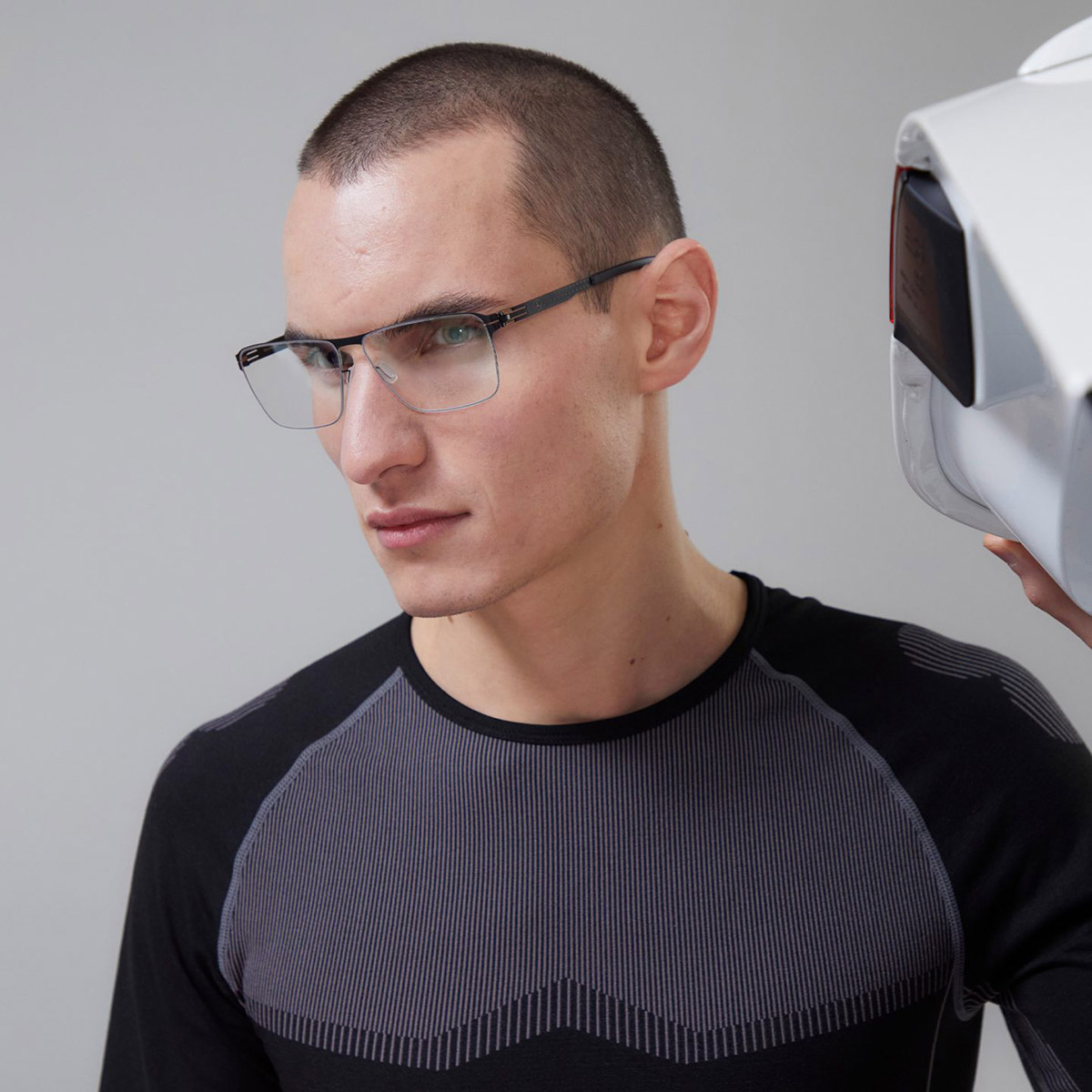 Ic! Berlin MB 10 Black Eyeglasses Lifestyle Shot