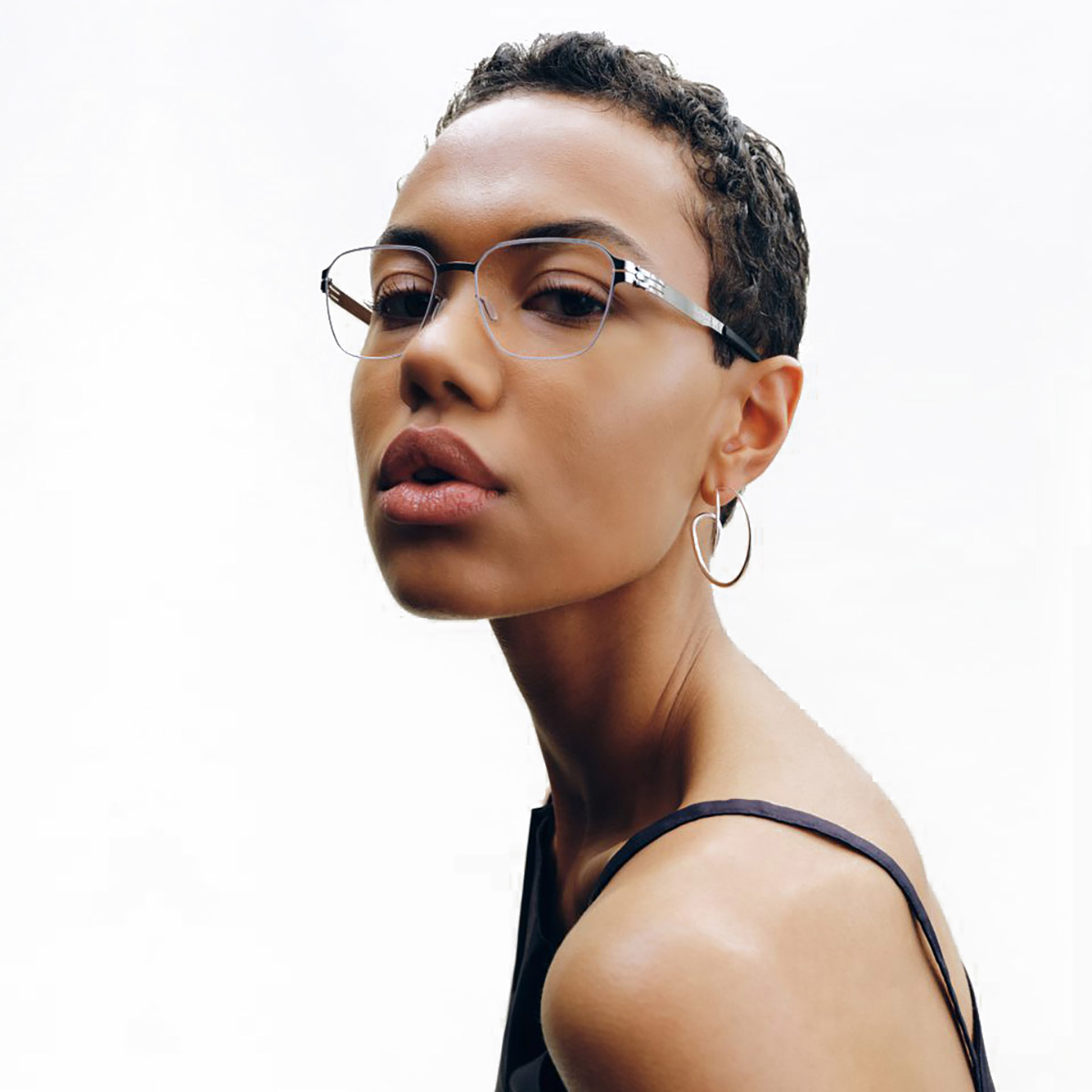 Ic! Berlin MB 12 Black Eyeglasses Lifestyle Shot