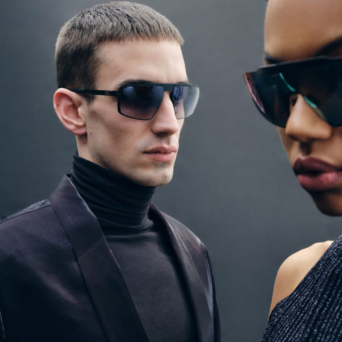Ic! Berlin MB 16 Black Sunglasses Lifestyle Shot