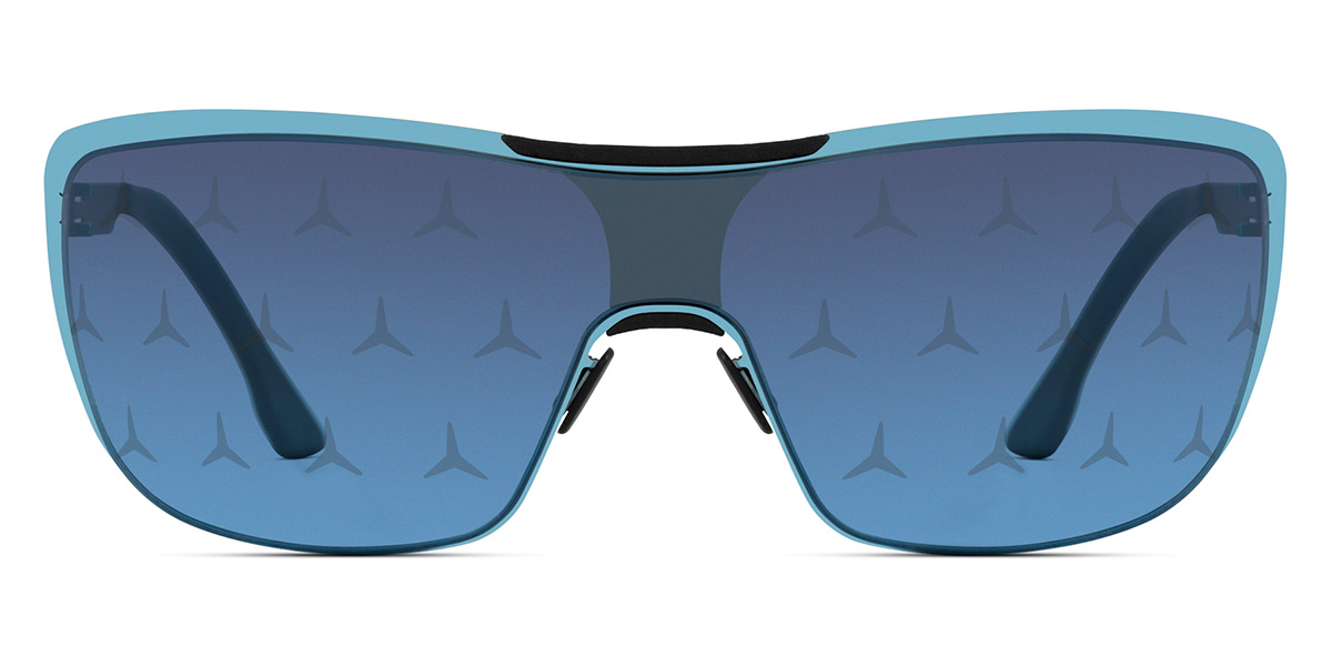 Ic! Berlin MB Shield 02 Electric Light Blue Sunglasses Front View