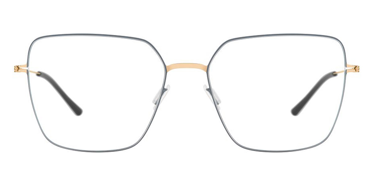Ic! Berlin Mea Rose Gold-Taubenblau Circle Eyeglasses Front View