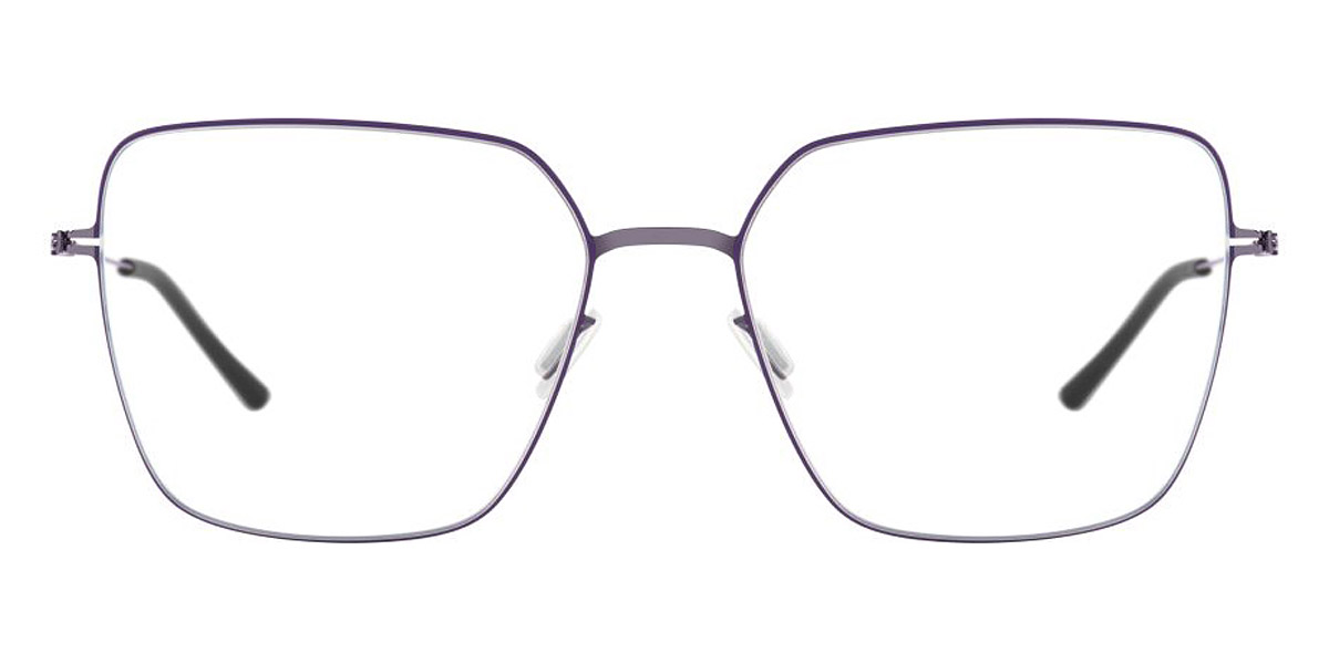 Ic! Berlin Mea Shiny Aubergine-Crocus Circle Eyeglasses Front View