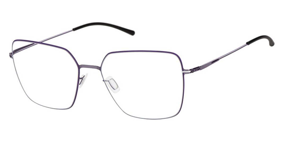 Ic! Berlin Mea Shiny Aubergine-Crocus Circle Eyeglasses Side View