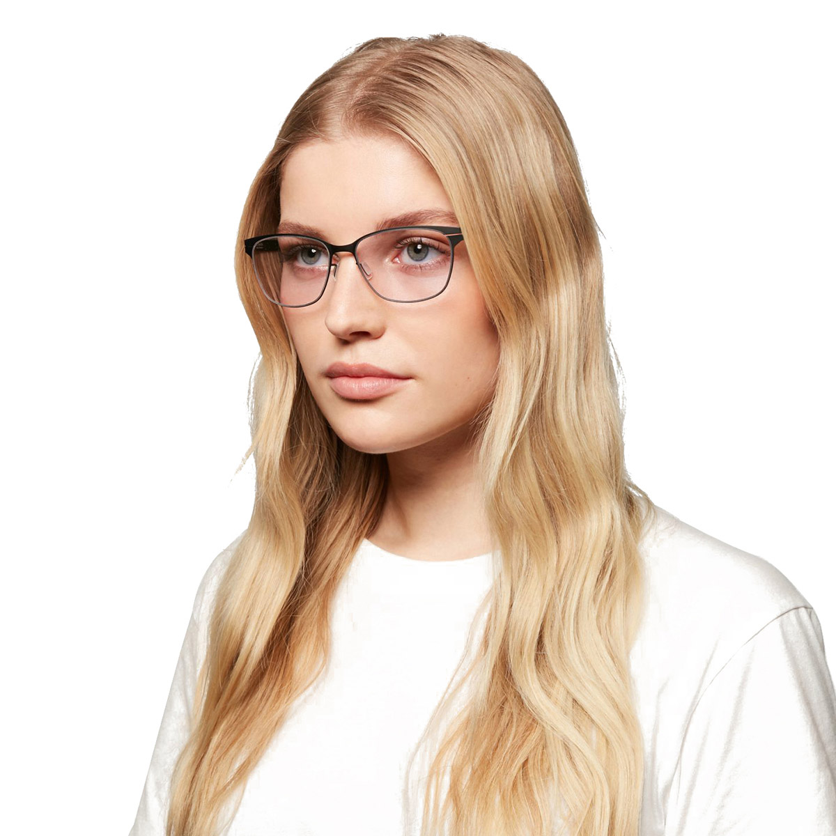Ic! Berlin Mila Z. Black Eyeglasses On Female Model 2