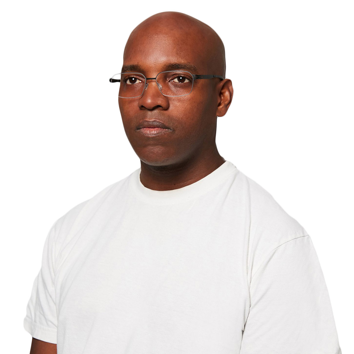 Ic! Berlin Moabit Black Eyeglasses On Male Model