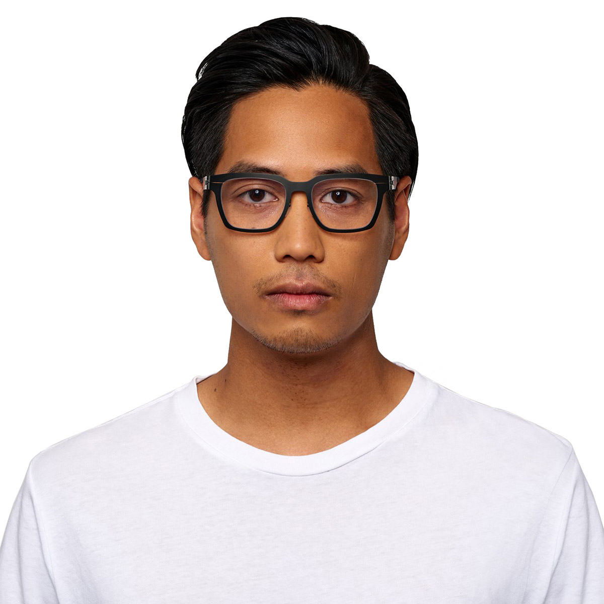 Ic! Berlin Mr. Yang Black Eyeglasses On Male Model