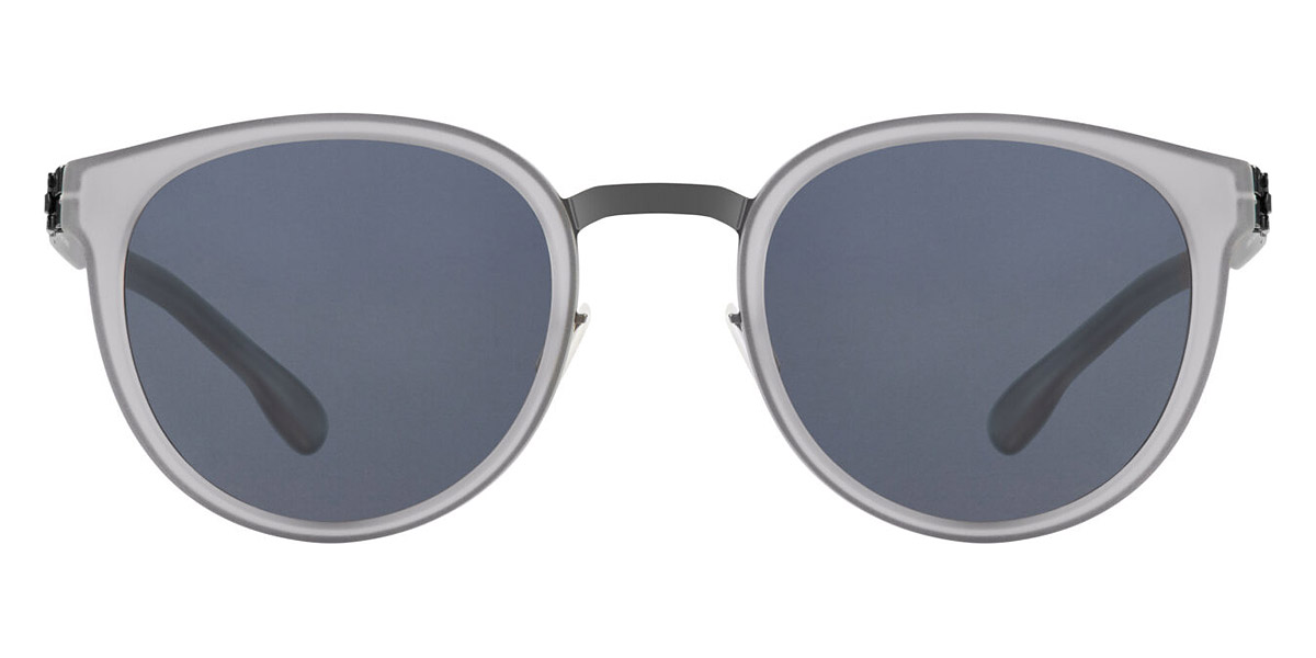 Ic! Berlin Nicolas C. Gunmetal/Sky Gray Matte Sunglasses Front View