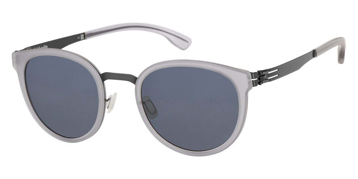 Ic! Berlin Nicolas C. Gunmetal/Sky Gray Matte Sunglasses Side View