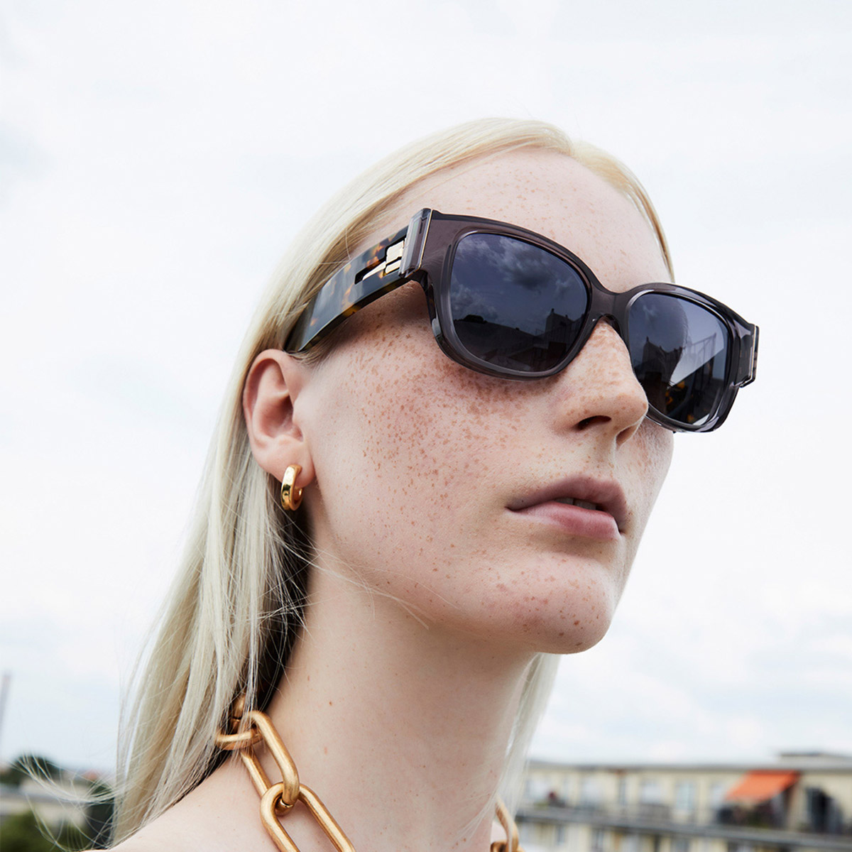 Ic! Berlin Nina EcoGray Sunglasses Lifestyle Shot