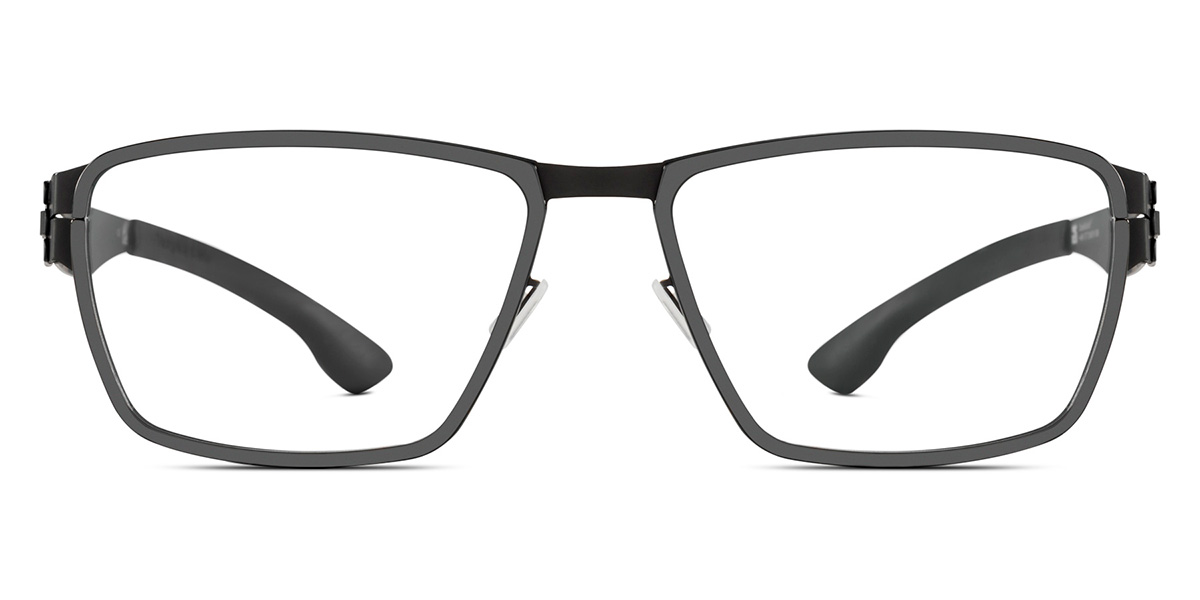 Ic! Berlin Nitrogen Black-Gun-Metal Eyeglasses Front View