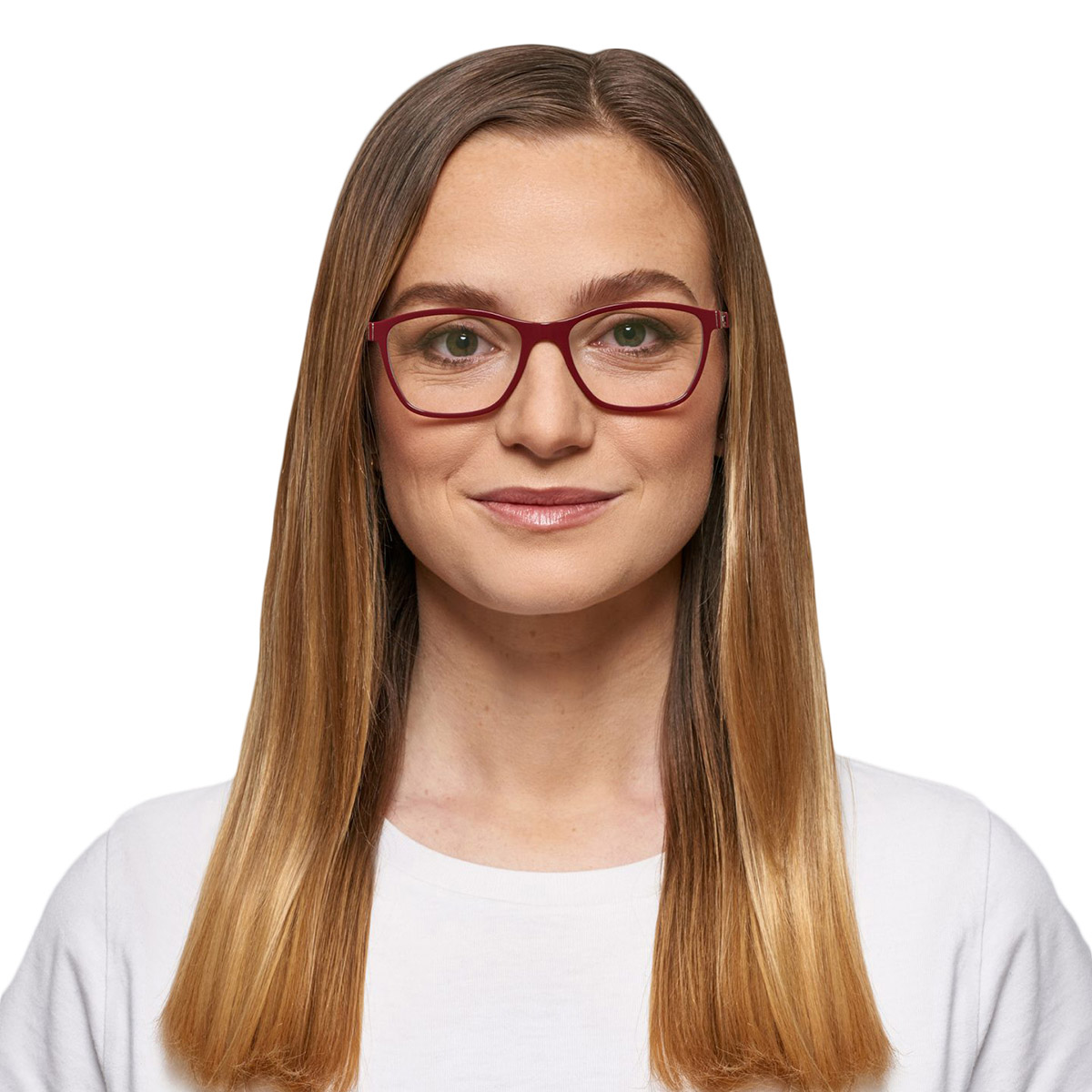 Ic! Berlin Nuance Ruby Eyeglasses On Female Model