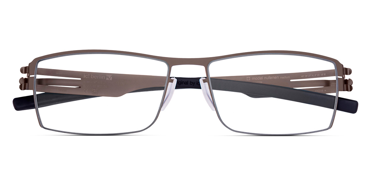 Ic! Berlin Nufenen Medium Graphite Eyeglasses Front View