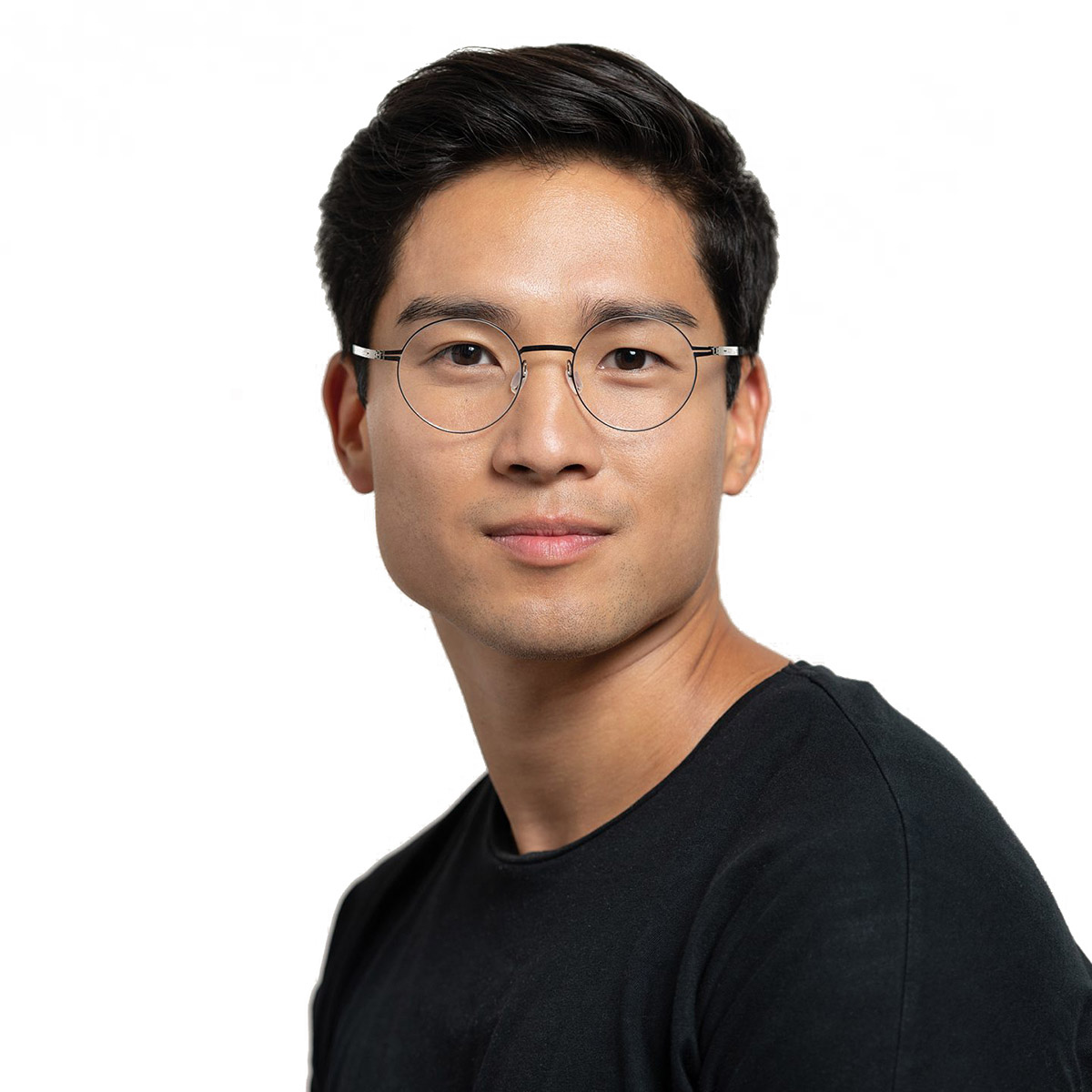 Ic! Berlin Oroshi 2.0 Black Eyeglasses On Male Model