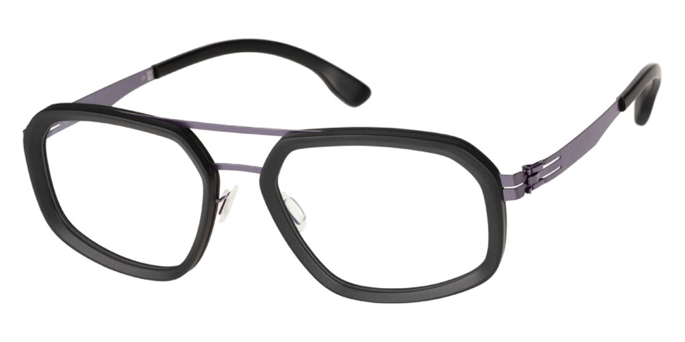 Ic! Berlin Owen Aubergine Black Matte Eyeglasses Side View