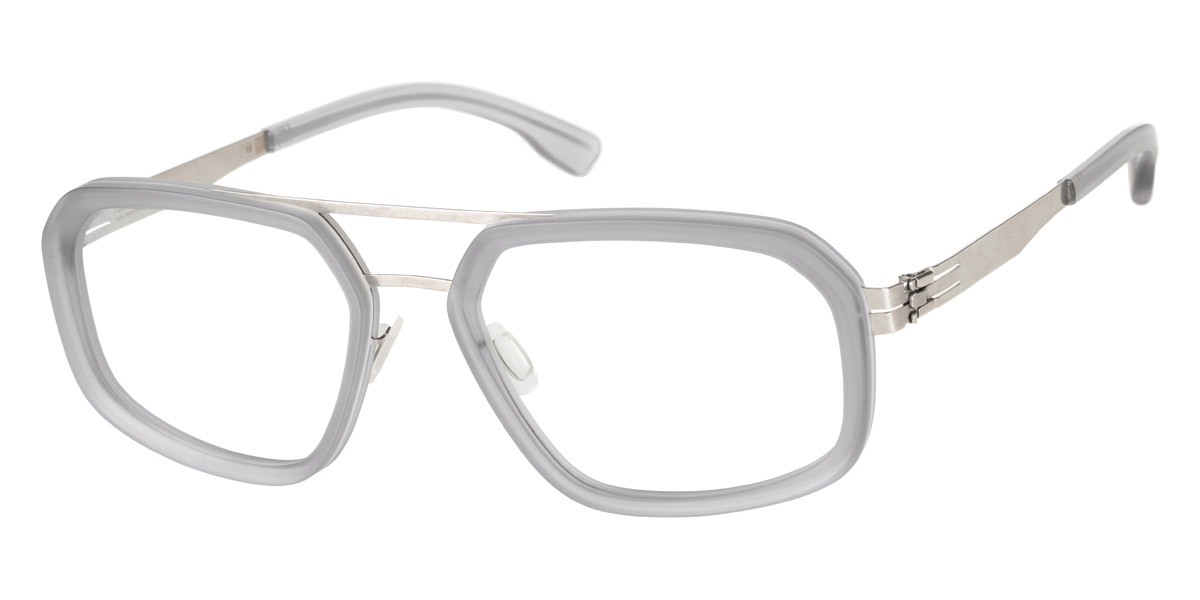Ic! Berlin Owen Rough Sky Gray Matte Eyeglasses Side View