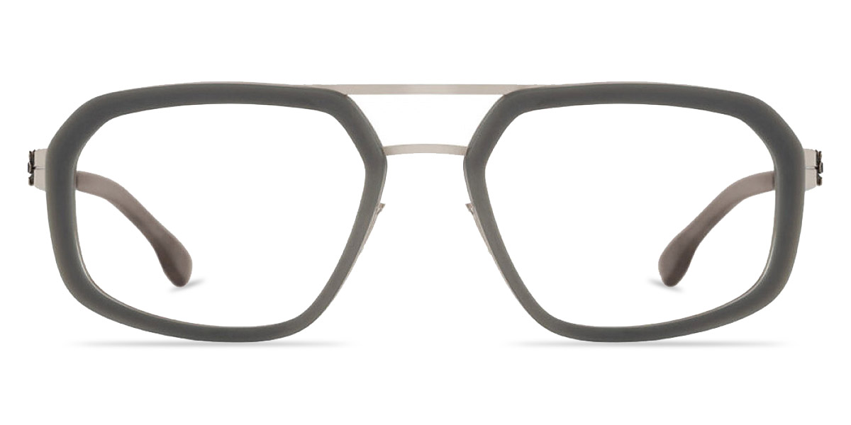 Ic! Berlin Owen Shiny Graphite New Gray Matte Eyeglasses Front View