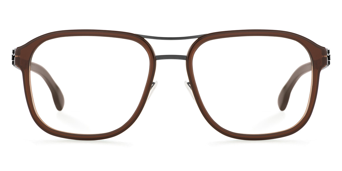 Ic! Berlin Pablo L. Gunmetal-Mahagony Eyeglasses Front View
