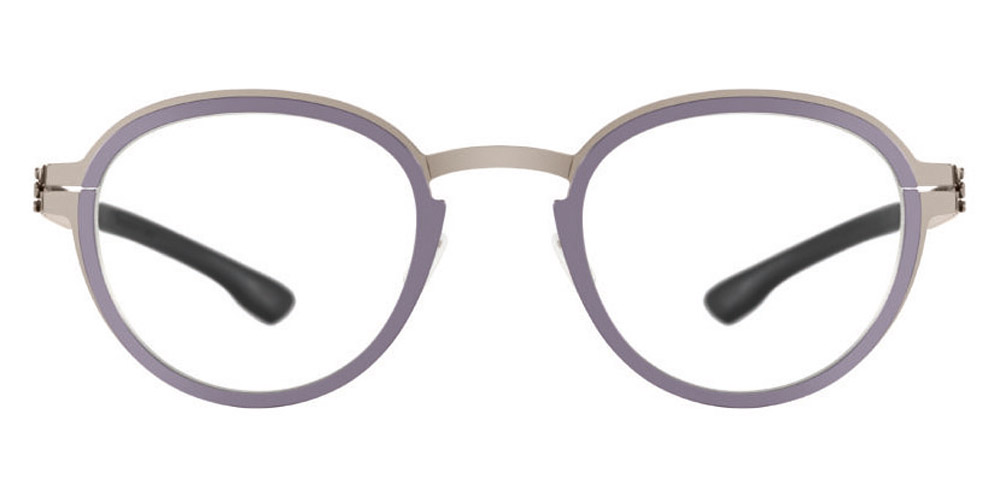 Ic! Berlin Palladium Shiny Graphite-Aubergine Eyeglasses Front View