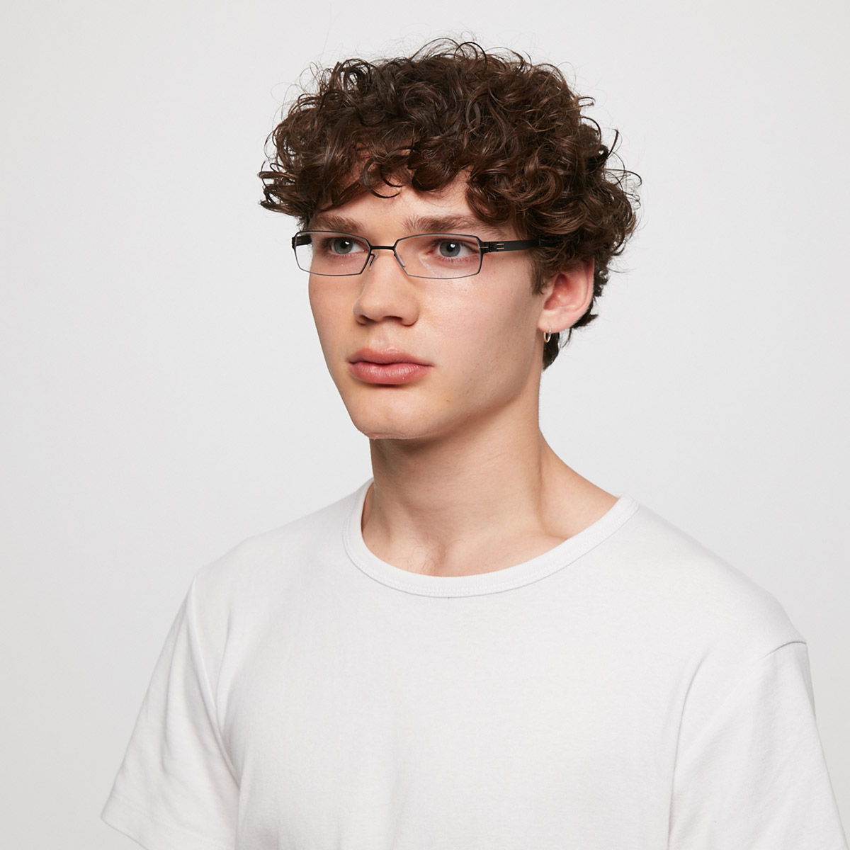Ic! Berlin Paxton 2.0 Black Eyeglasses On Male Model 2
