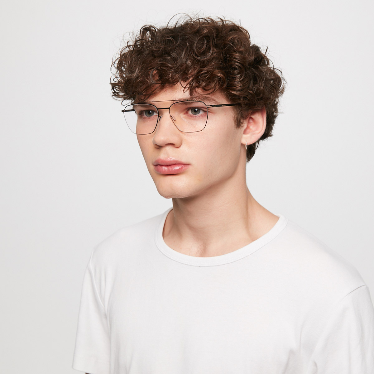 Ic! Berlin Poniente Black Eyeglasses On Male Model