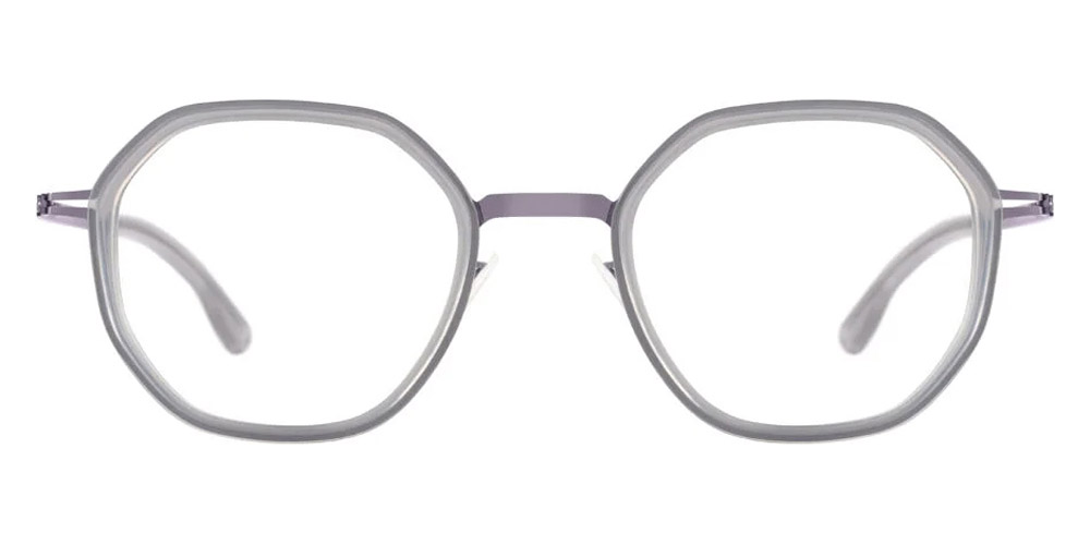 Ic! Berlin Raja Aubergine-Misty-Gray Eyeglasses Front View