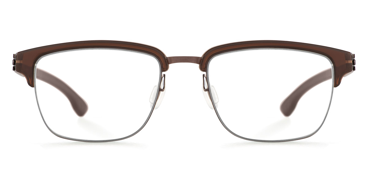 Ic! Berlin Ricky Y. Teak-Mahagony Eyeglasses Front View