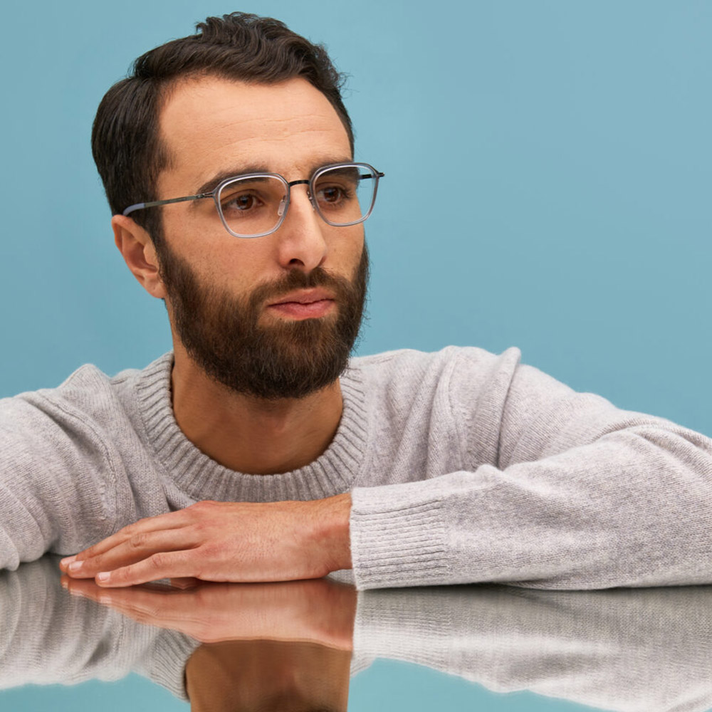 Ic! Berlin Rio Shiny Graphite/Sky Gray Eyeglasses Lifestyle Shot 2
