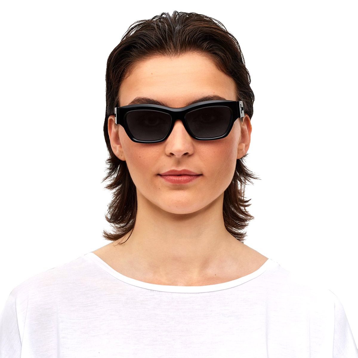 Ic! Berlin Rosa EcoBlack Sunglasses On Female Model