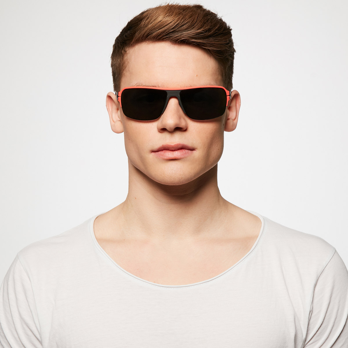 Ic! Berlin Runway Black-Neon Sunglasses On Male Model