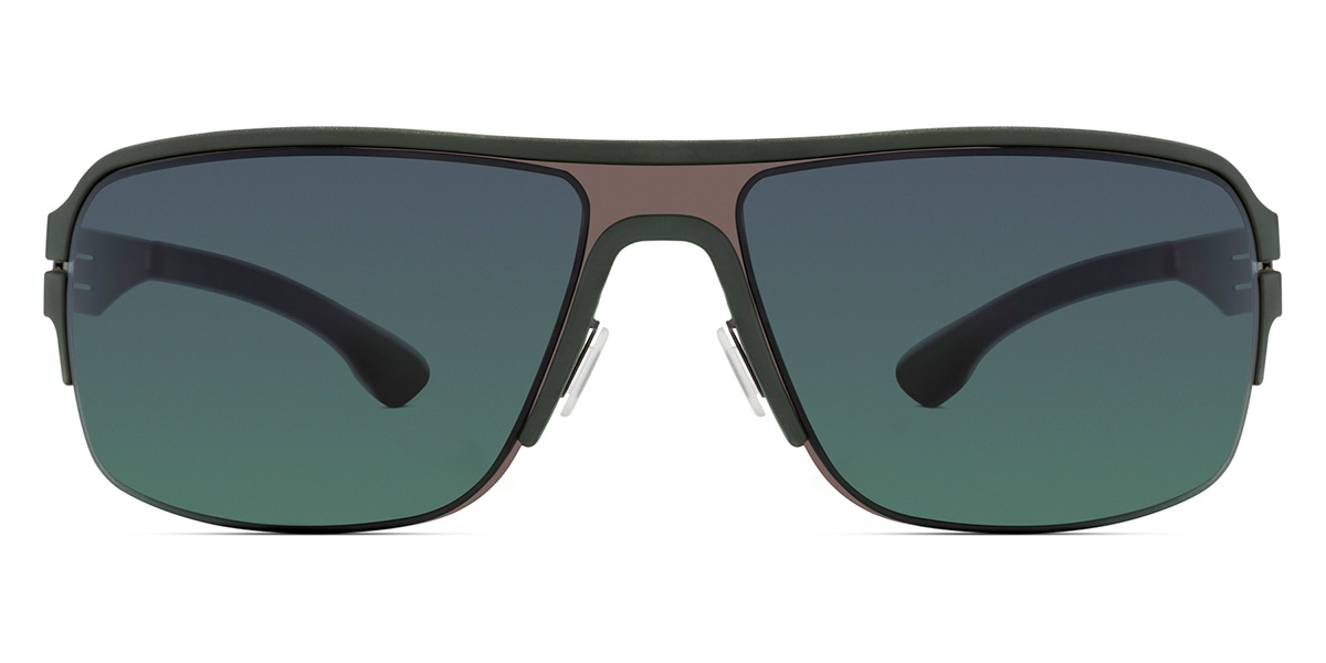 Ic! Berlin Runway Graphite-Dark-Green Sunglasses Front View