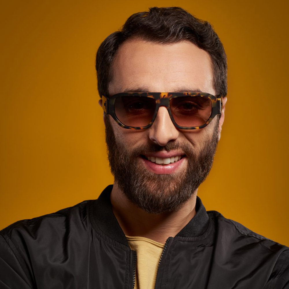 Ic! Berlin Sam EcoHoney Matte Sunglasses Lifestyle Shot