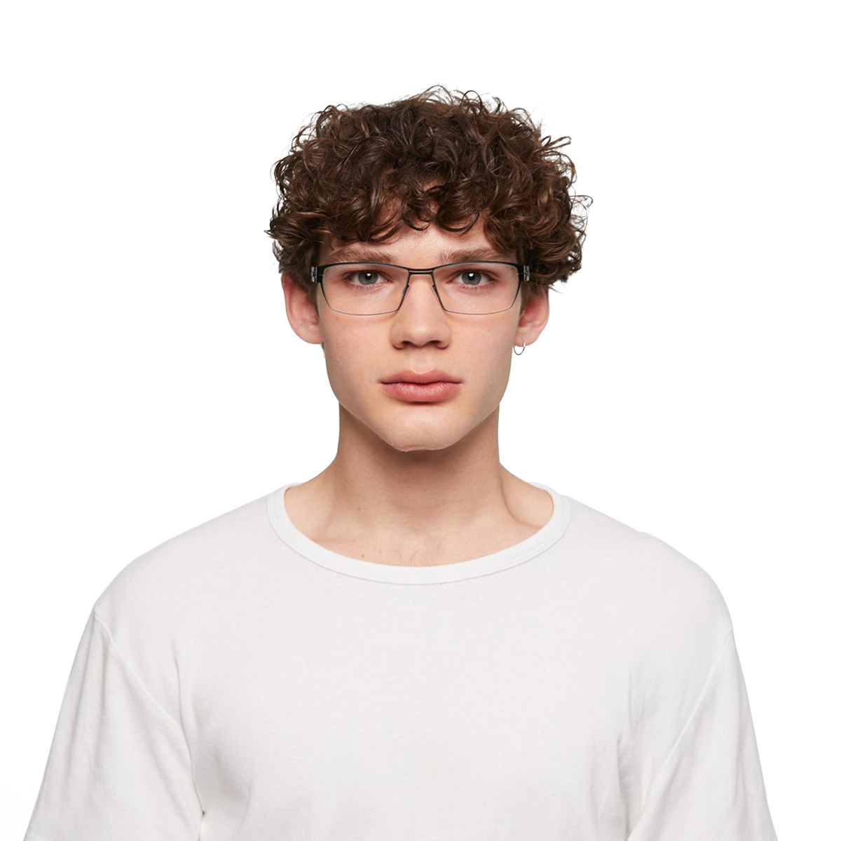 Ic! Berlin Sanetsch 2.0 Black Eyeglasses On Male Model