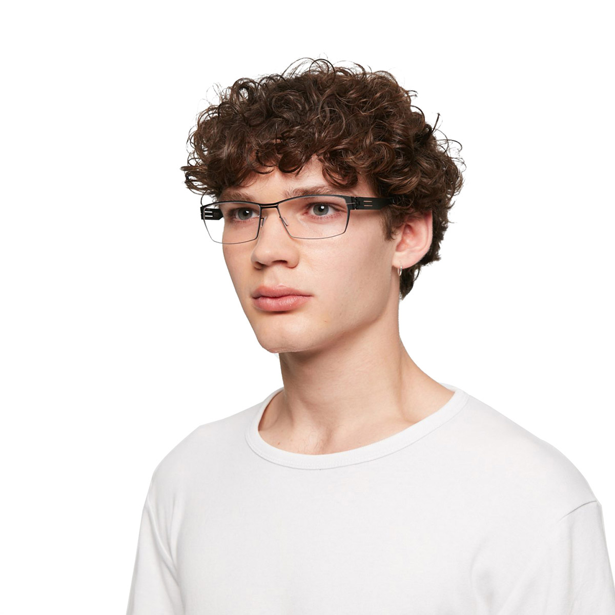 Ic! Berlin Sanetsch 2.0 Graphite Eyeglasses On Male Model
