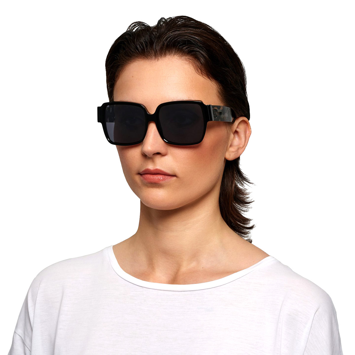 Ic! Berlin Sara EcoBlack Sunglasses On Female Model