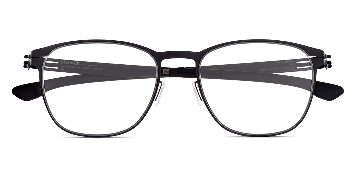 Ic! Berlin Stefan K. Black Eyeglasses Front View