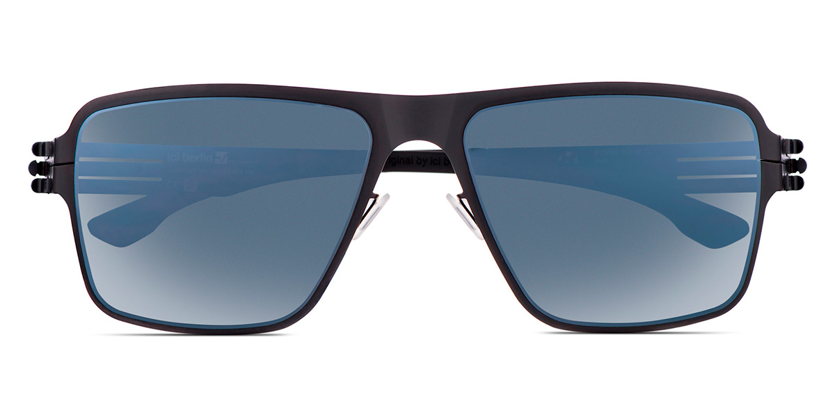Ic! Berlin Steve B. Black Sunglasses Front View