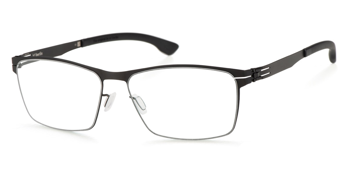 Ic! Berlin Stuart L. Black Eyeglasses Side View