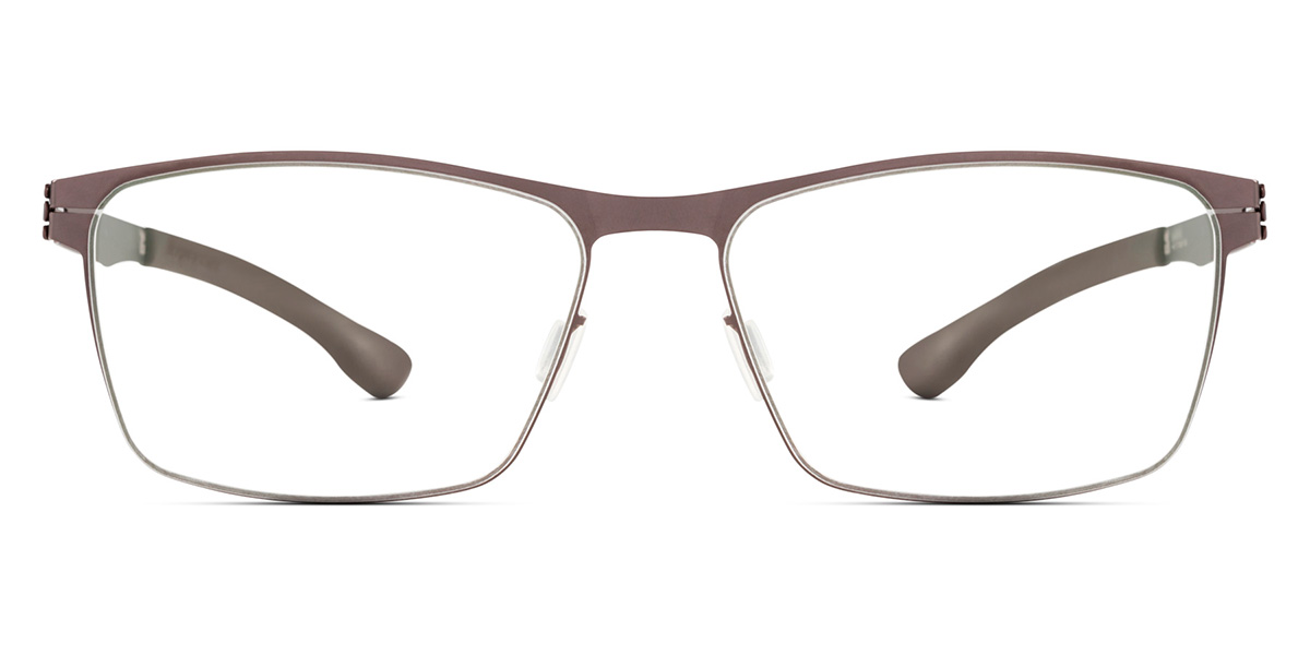 Ic! Berlin Stuart L. Large Teak Eyeglasses Front View