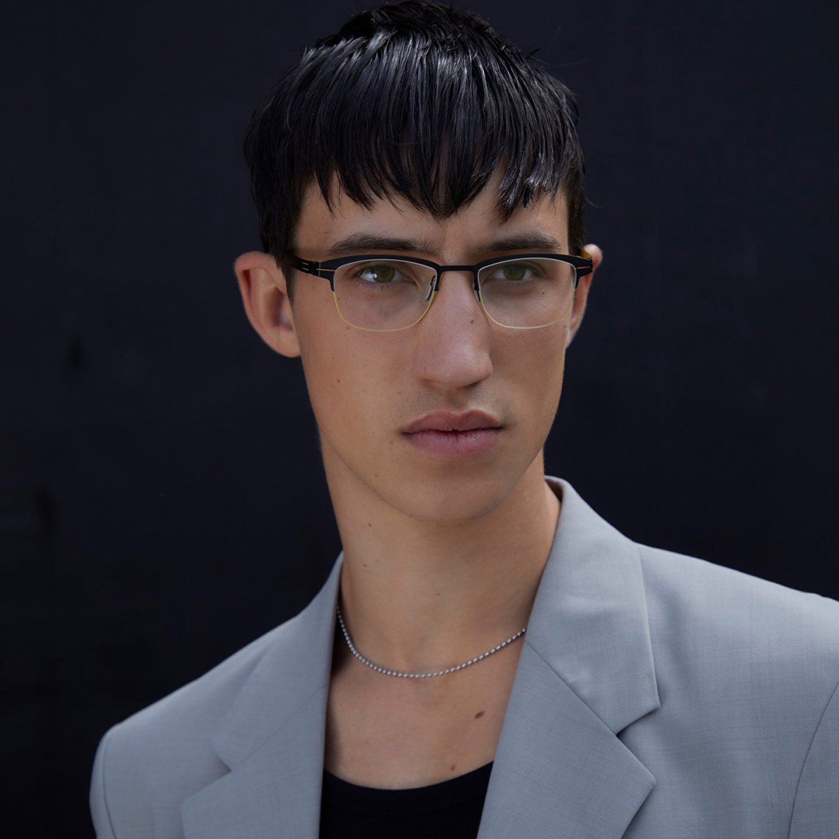 Ic! Berlin Sulley Acid Yellow Black Valley Eyeglasses Lifestyle Shot