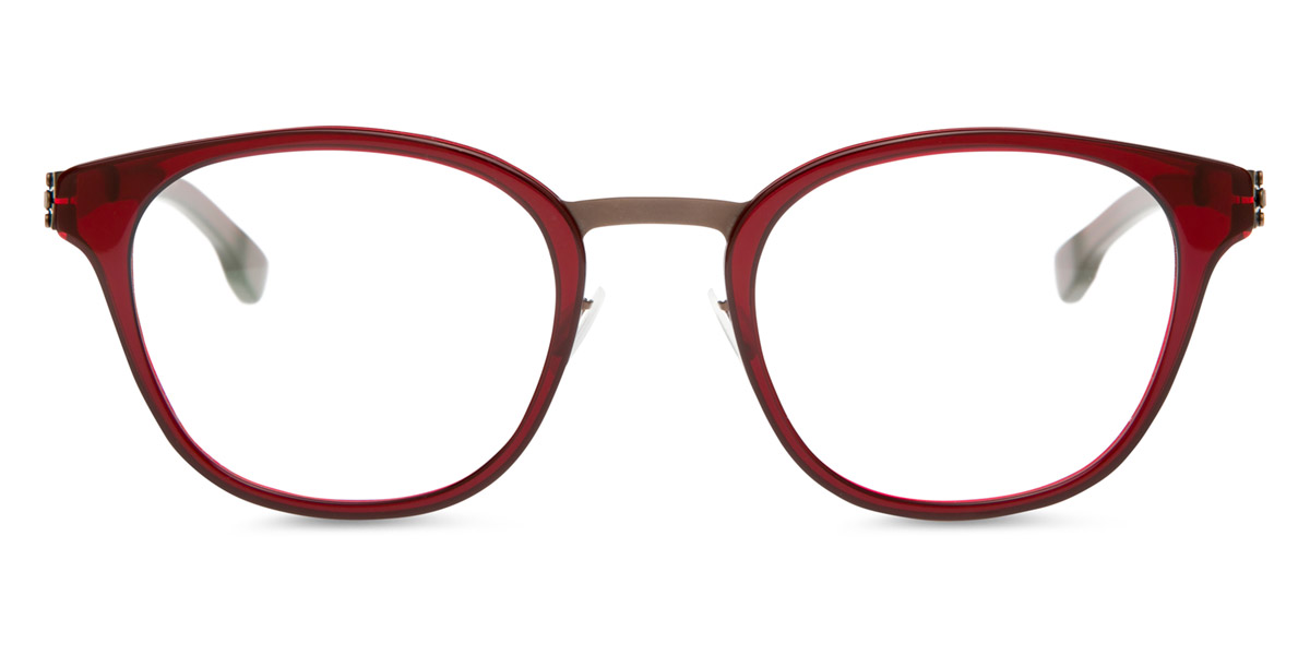 Ic! Berlin Susan W. Teak-Barolo-Red Eyeglasses Front View