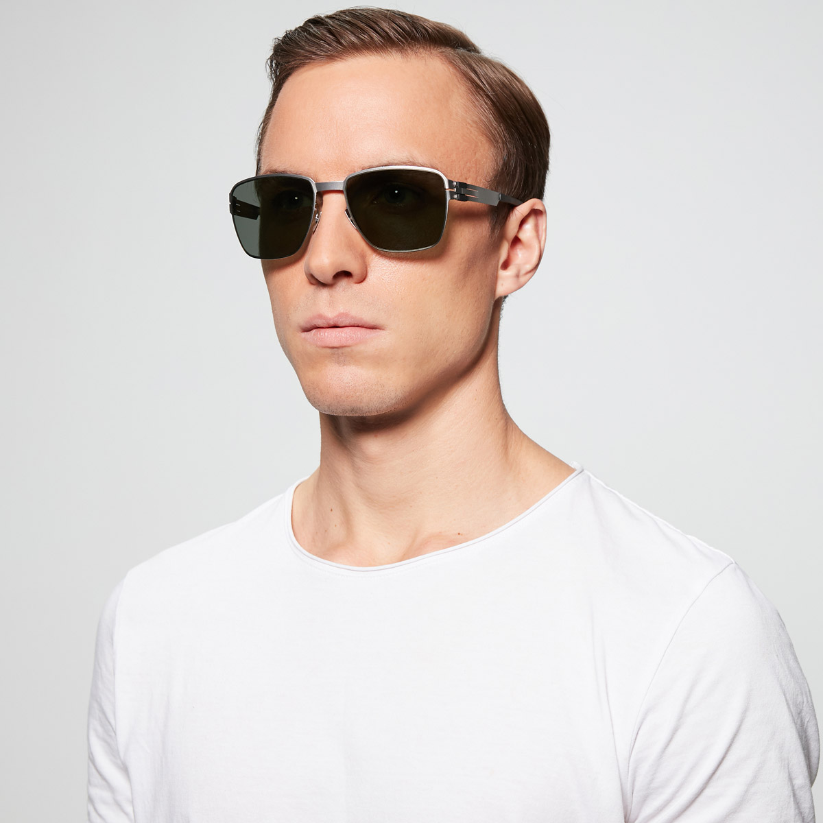 Ic! Berlin T 110 Ceramic-Matt Sunglasses On Male Model