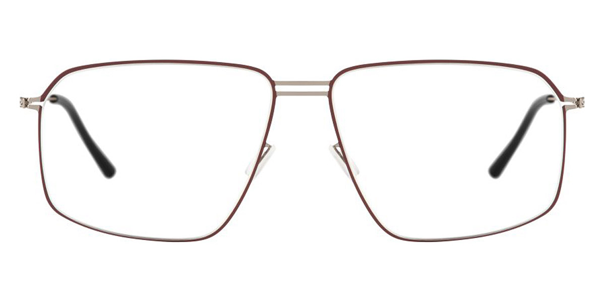 Ic! Berlin Teo Shiny Graphite-Kindey Bean Circle Eyeglasses Front View