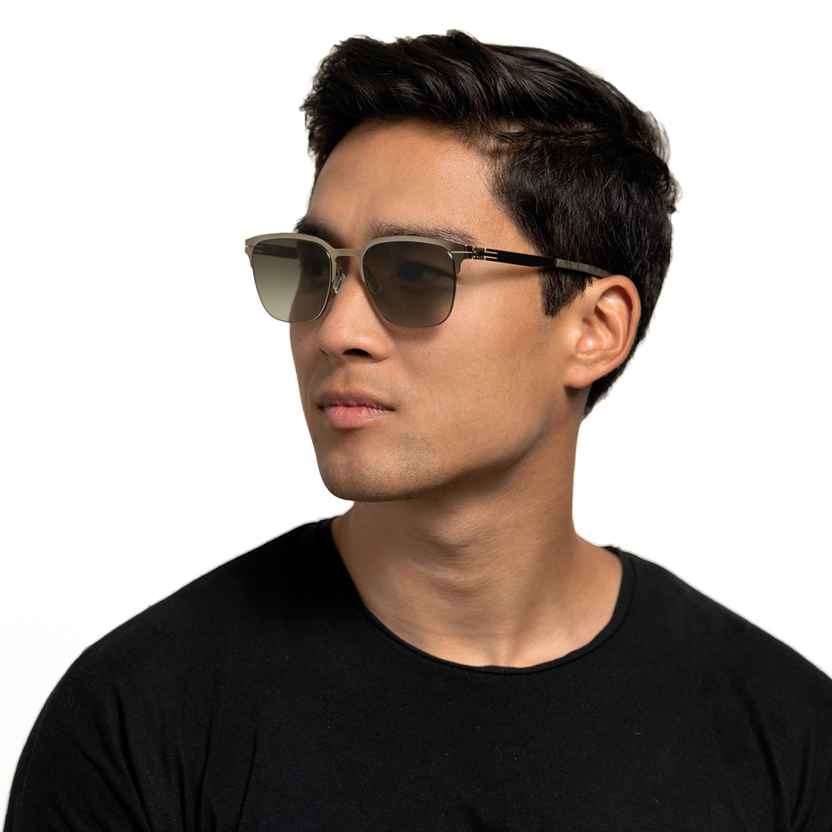 Ic! Berlin The Antihero Bronze Sunglasses On Male Model