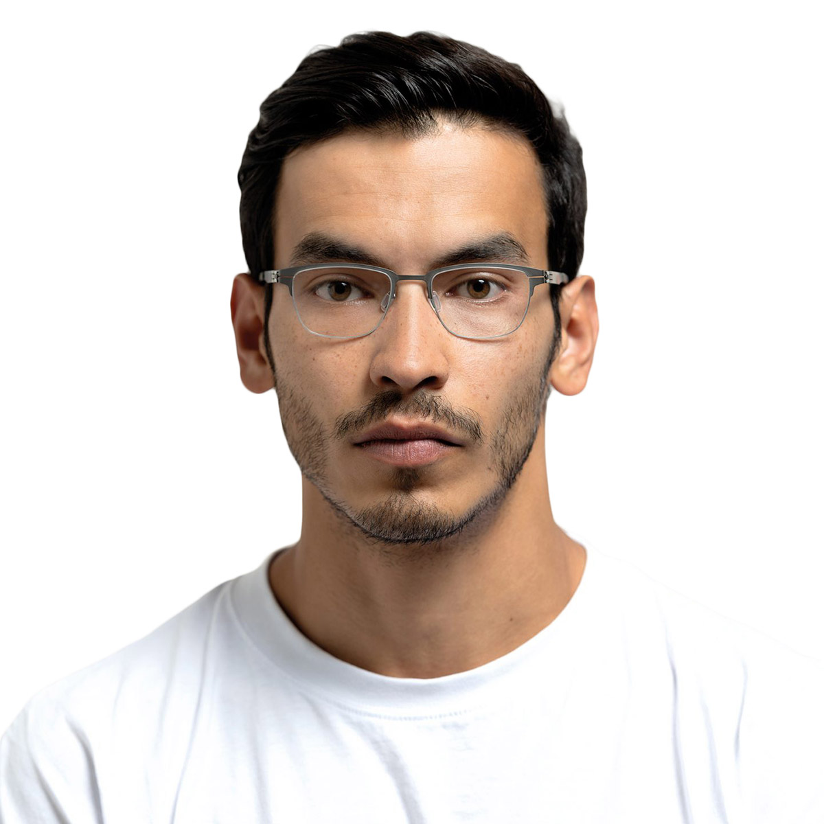Ic! Berlin The Lone Wolf Graphite Eyeglasses On Male Model