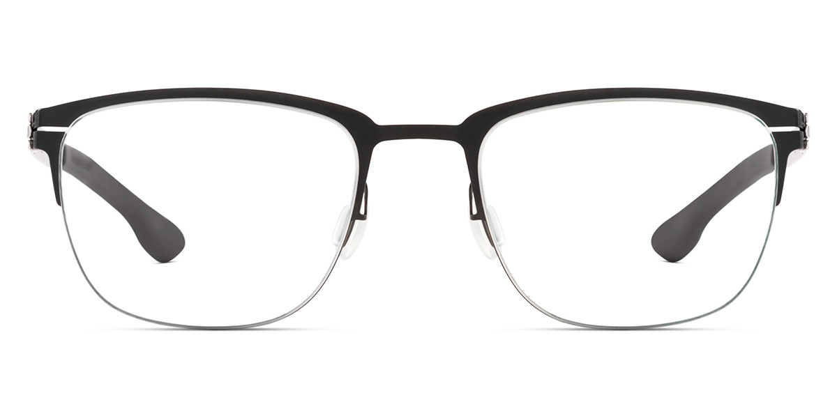 Ic! Berlin The Lone Wolf Large Black Eyeglasses Front View