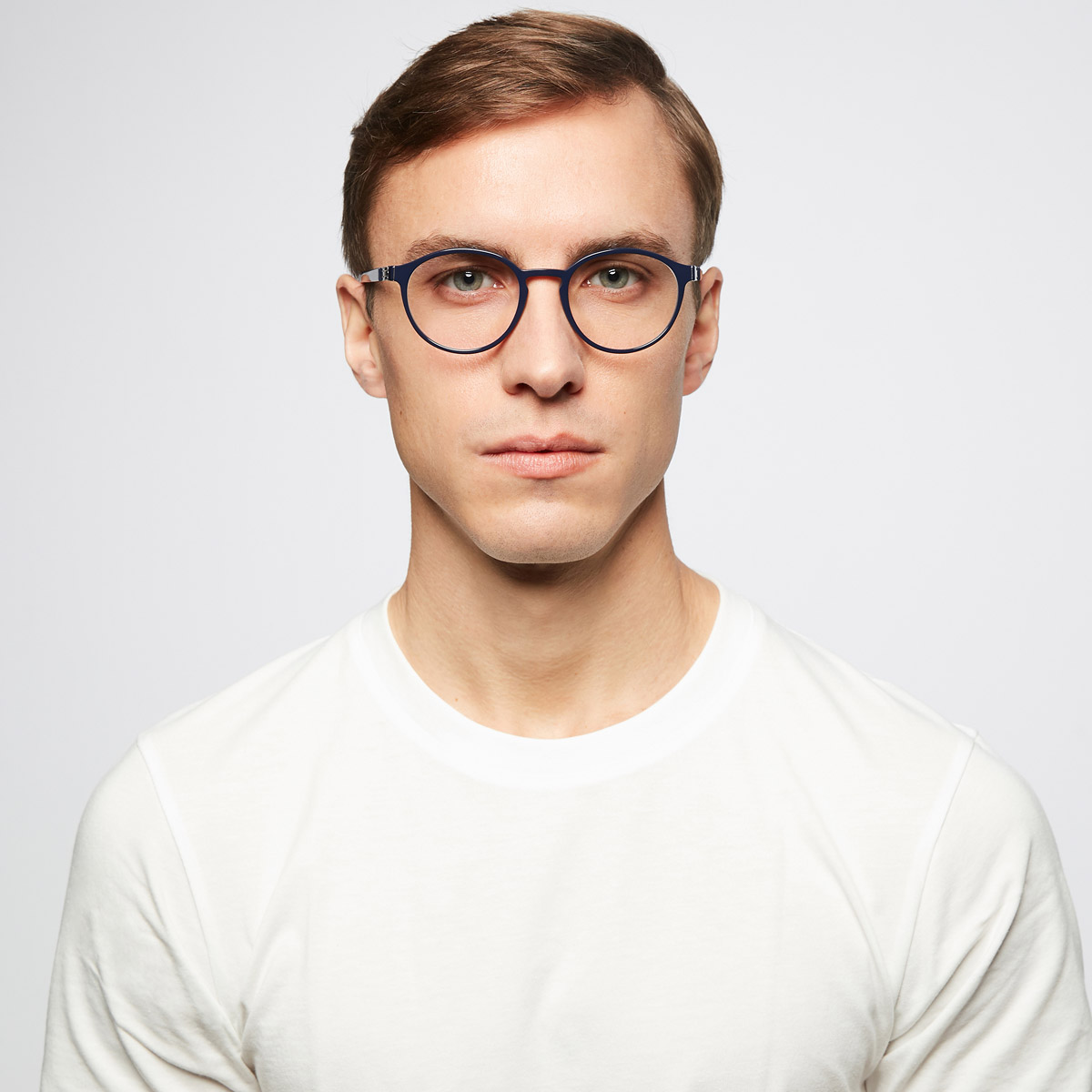Ic! Berlin Theorem Black Aze Eyeglasses On Male Model